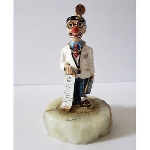 Vintage Ron Lee Clown "88" Doctor Bill Mercedes Manual Sculpture Figurine Signed